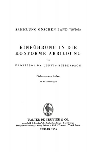 Einführung in die konforme Abbildung