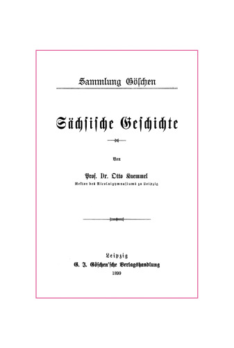 Sächsische Geschichte