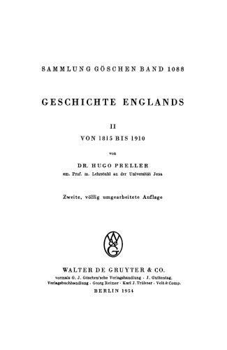 Geschichte Englands: Teil 2 Von 1815 bis 1910