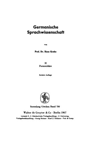 Germanische Sprachwissenschaft: Band 2 Formenlehre