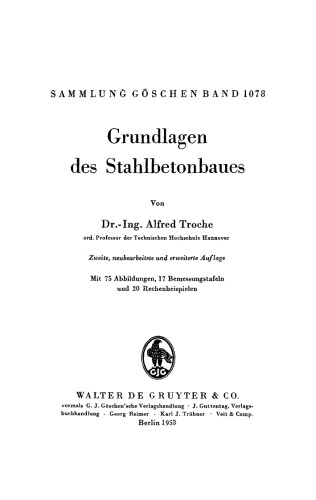 Grundlagen des Stahlbetonbaues