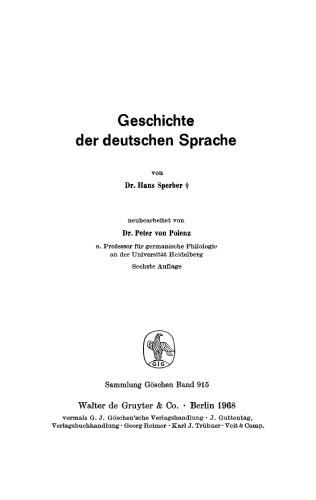 Geschichte der deutschen Sprache