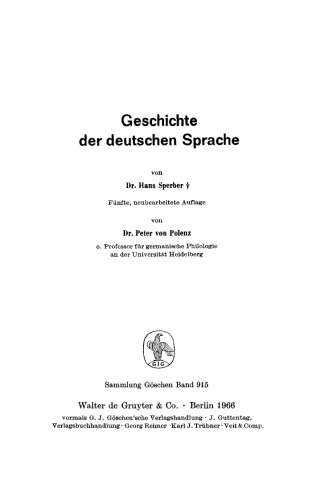 Geschichte der deutschen Sprache