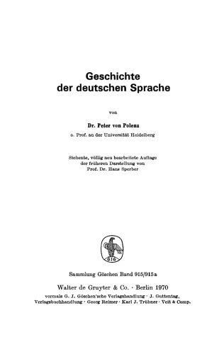 Geschichte der deutschen Sprache