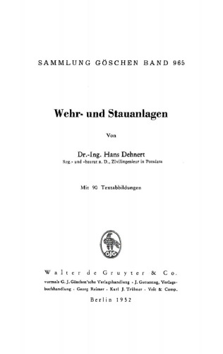 Wehr- und Stauanlagen