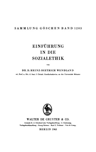 Einführung in die Sozialethik