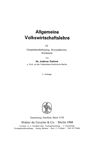 Gesamtbeschäftigung, Konjunkturen, Wachstum