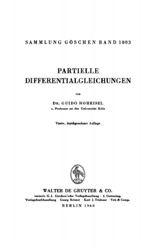 Partielle Differentialgleichungen
