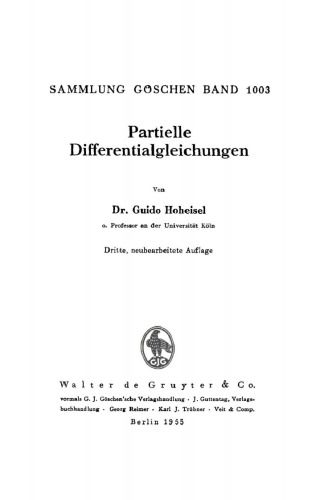 Partielle Differentialgleichungen
