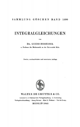 Integralgleichungen