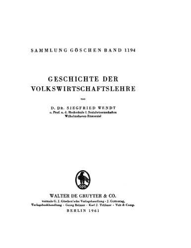 Geschichte der Volkswirtschaftslehre