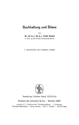 Buchhaltung und Bilanz
