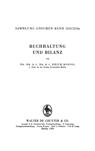 Buchhaltung und Bilanz