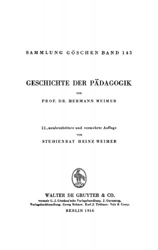 Geschichte der Pädagogik