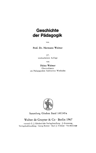 Geschichte der Pädagogik
