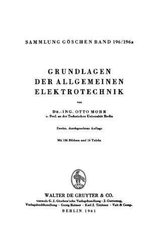 Grundlagen der allgemeinen Elektrotechnik