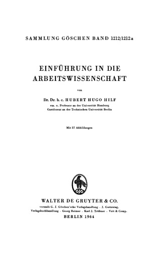 Einführung in die Arbeitswissenschaft