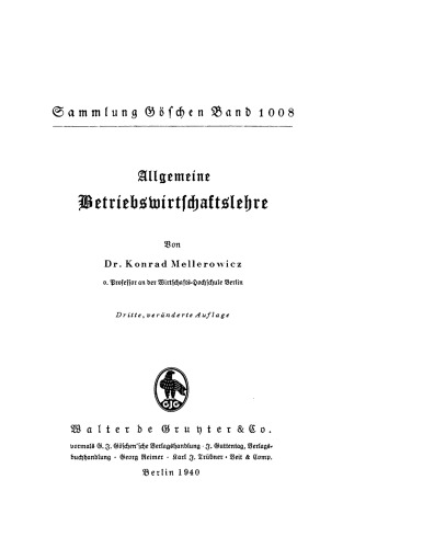 Allgemeine Betriebswirtschaftslehre