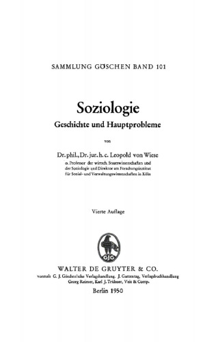 Soziologie: Geschichte und Hauptprobleme