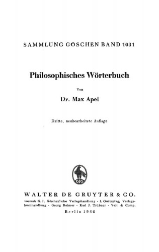 Philosophisches Wörterbuch