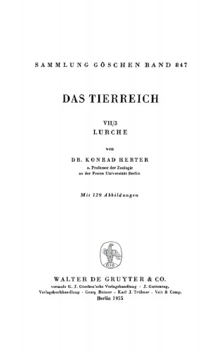 Chordatiere III: Lurche