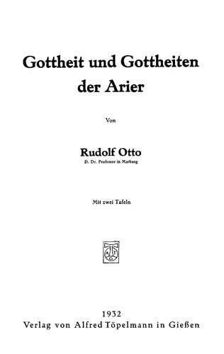 Gottheit und Gottheiten der Arier