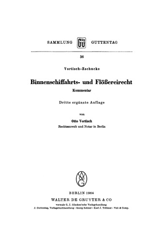 Binnenschiffahrts- und Flößereirecht: Kommentar