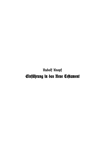Einführung in das Neue Testament