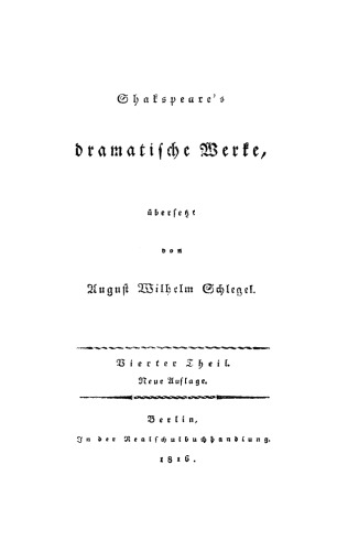 Shakspeare’s dramatische Werke: Teil 4 Der Kaufmann von Venedig