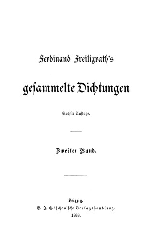 Gesammelte Dichtungen: Band 2
