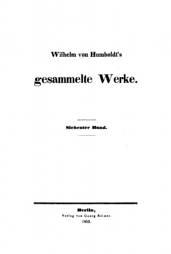 Gesammelte Werke: Band 7