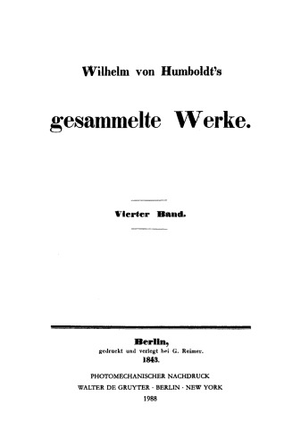Gesammelte Werke: Band 4