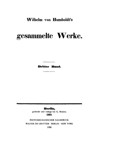 Gesammelte Werke: Band 3
