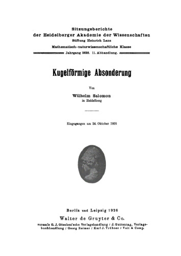 Kugelförmige Absonderung