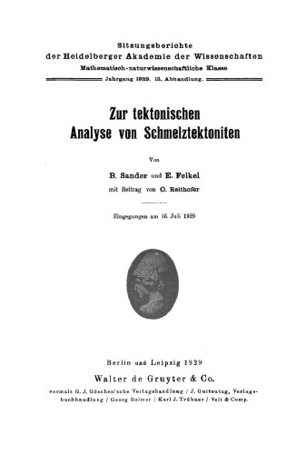 Zur tektonischen Analyse von Schmelztektoniten
