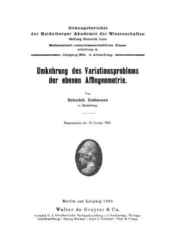 Umkehrung des Variationsproblems der ebenen Affingeometrie