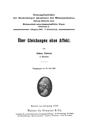 Über Gleichungen ohne Affekt