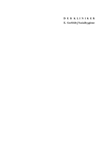 Grundriss der Sozialhygiene