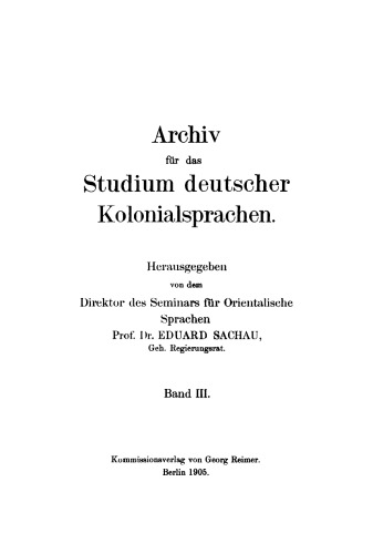 Grammatik der Kinga-Sprache (Deutsch-Ostafrika, Nyassagebiet): Nebst Texten und Wörterverzeichnis