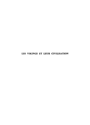 Les Vikings et leur civilisation: Problèmes actuels