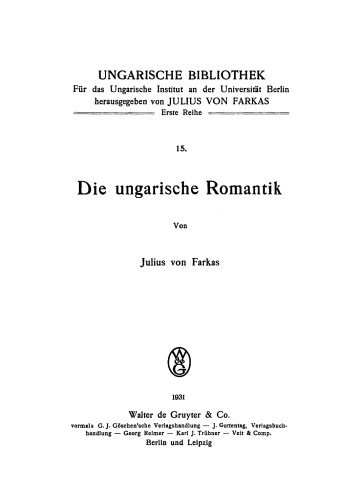 Die ungarische Romantik