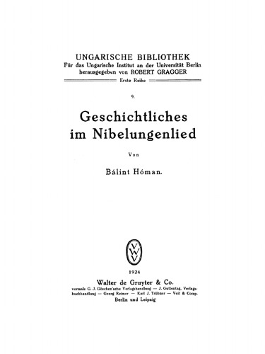 Geschichtliches im Nibelungenlied