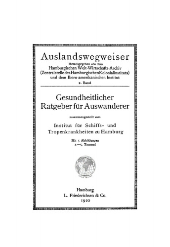 Gesundheitlicher Ratgeber für Auswanderer