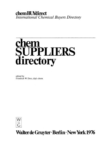 ChemSUPPLIERSdirectory
