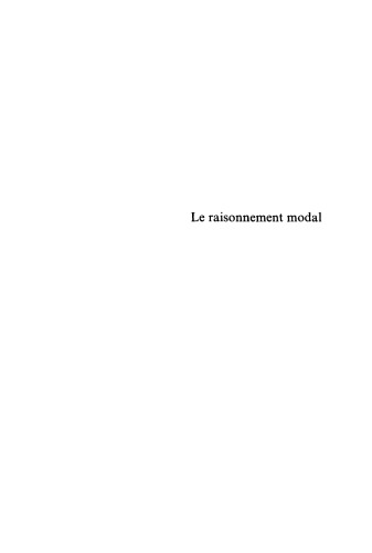 Le raisonnement modal: Étude génétique