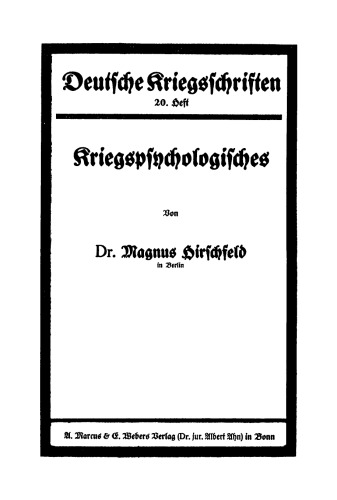 Kriegspsychologisches