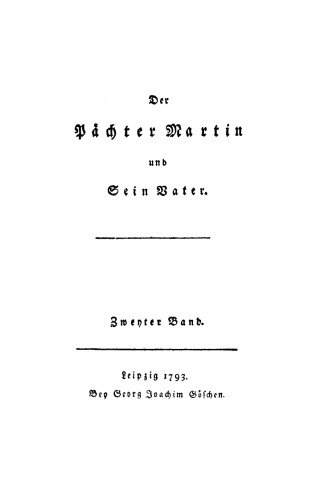 Der Pächter Martin und sein Vater: Band 2