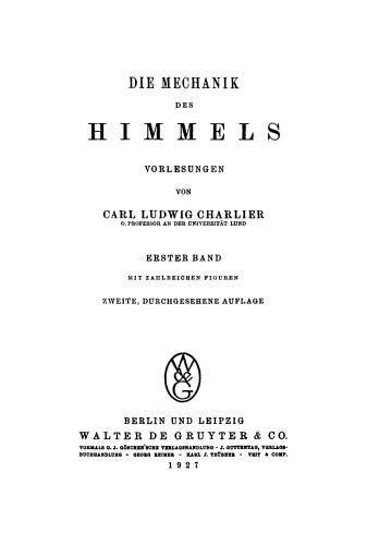 Die Mechanik des Himmels: Band 1