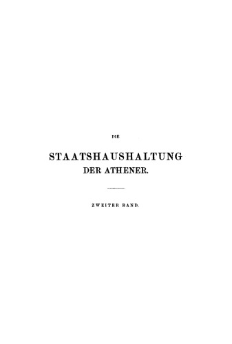 Die Staatshaushaltung der Athener: Band 2