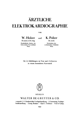 Ärztliche Elektrokardiographie: [Hauptbd.]